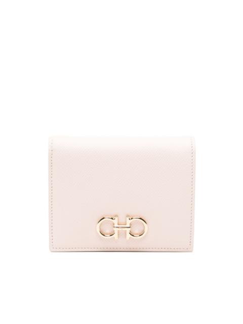 logo-plaque leather wallet