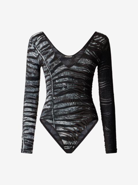 Bodysuit With Zebra And Tiger Skin Design