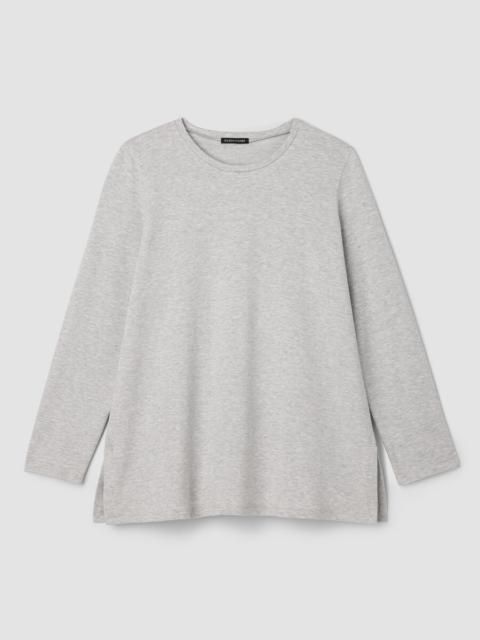 Striped Cozy Brushed Terry Long Top