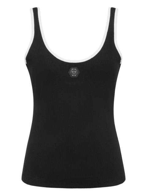 ribbed-knit tank top