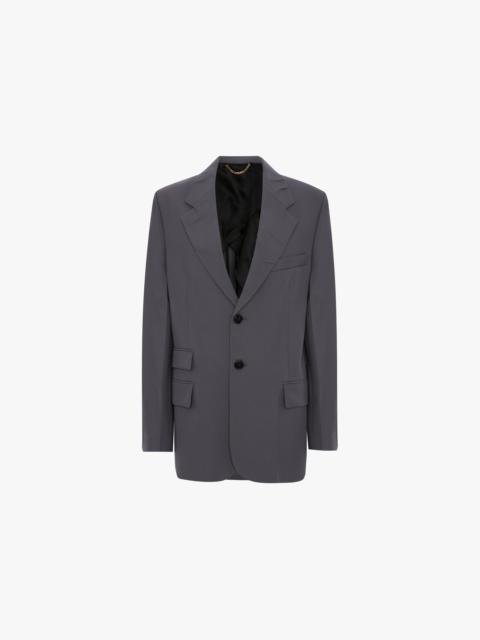 Step Collar Tailored Jacket In Flint