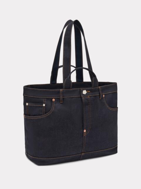 'KENZO Five pockets' tote bag in denim-like twill