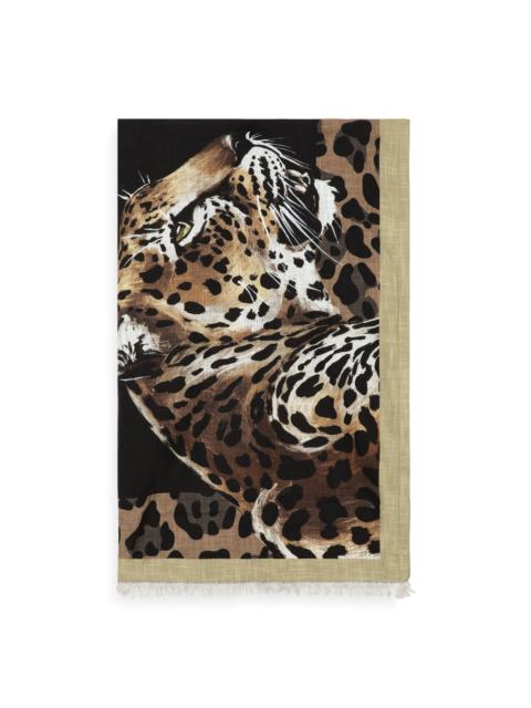leopard-print beach towel