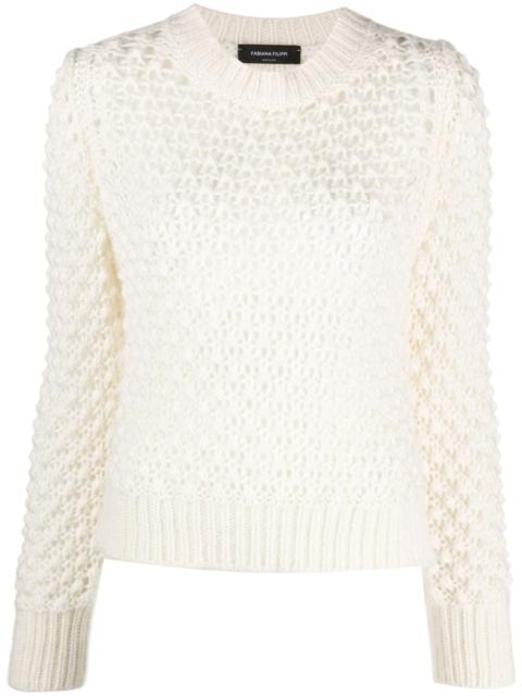 open-knit long-sleeve jumper