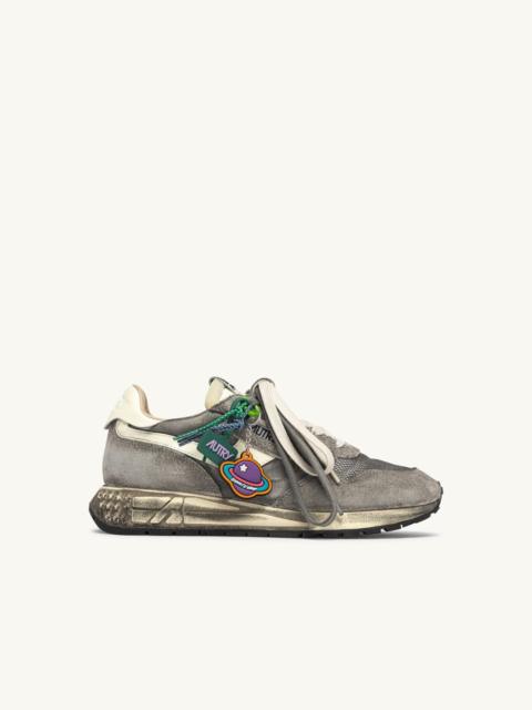 REELWIND SUPER VINTAGE SNEAKERS IN WHITE AND BLACK SUEDE AND NYLON