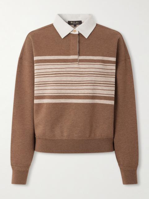Striped Wool And Cashmere-blend Polo Shirt