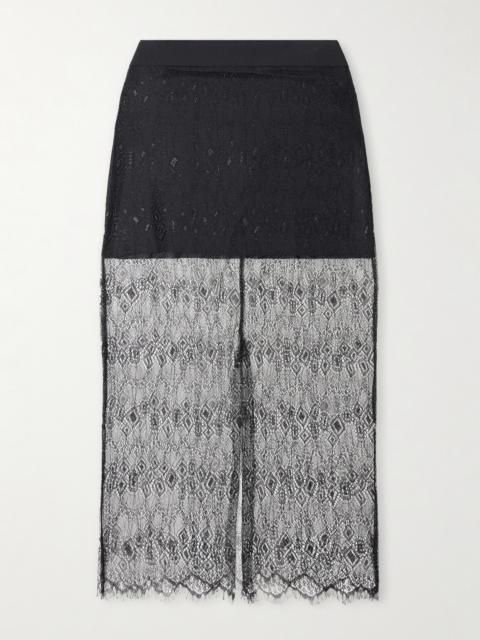 Alrose Metallic Lace Midi Skirt