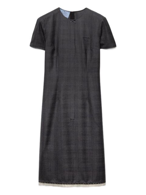 checked midi dress