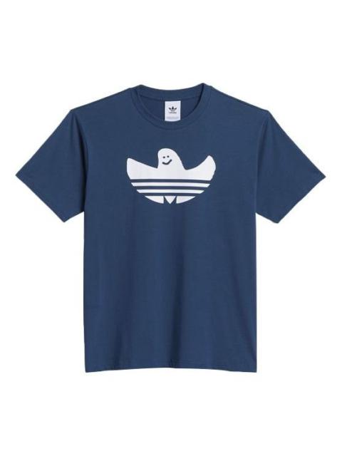 adidas originals Unisex G Shmoo Ss Logo Short Sleeve Blue GL9955