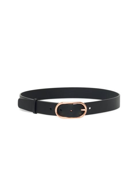 Link Buckle Belt in Black Leather