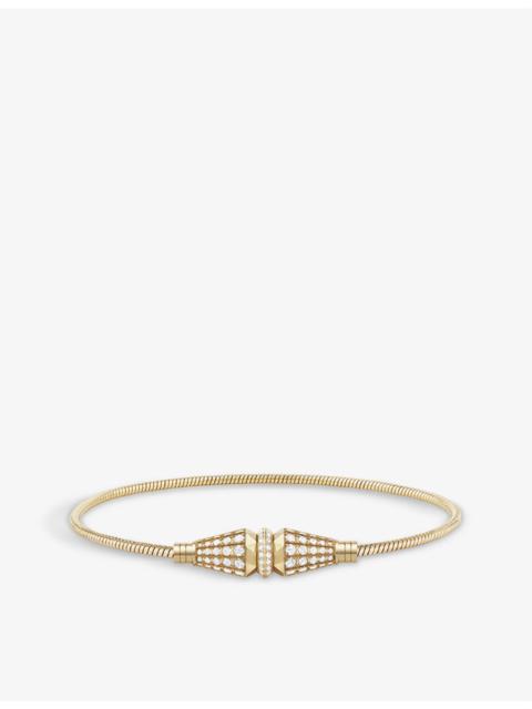 Jack de Boucheron single 18ct yellow-gold and 1.76ct round diamond bracelet