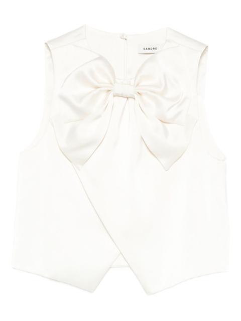 bow satin top
