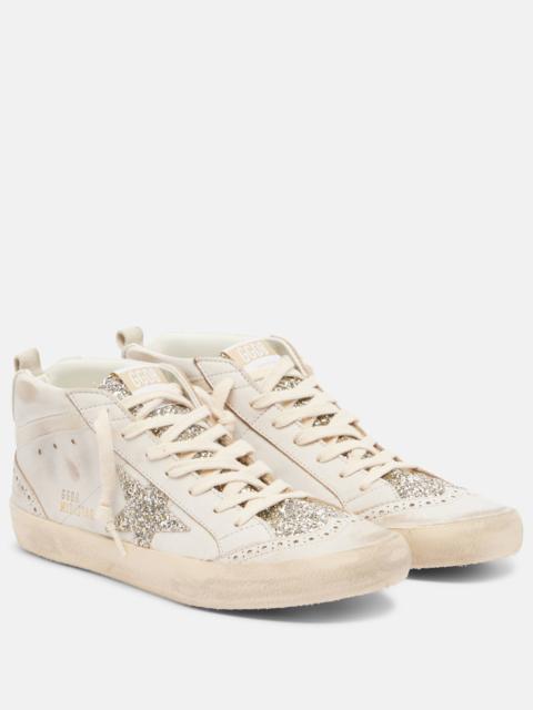 Mid Star embellished suede high-top sneakers