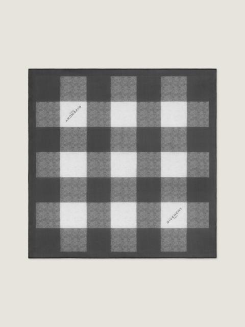 CHECKED SQUARE IN SILK GEORGETTE