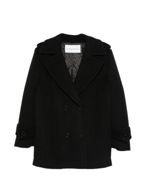 double-breasted reefer coat