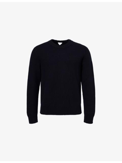 Intrecciato Waffle-Knit Cashmere Jumper