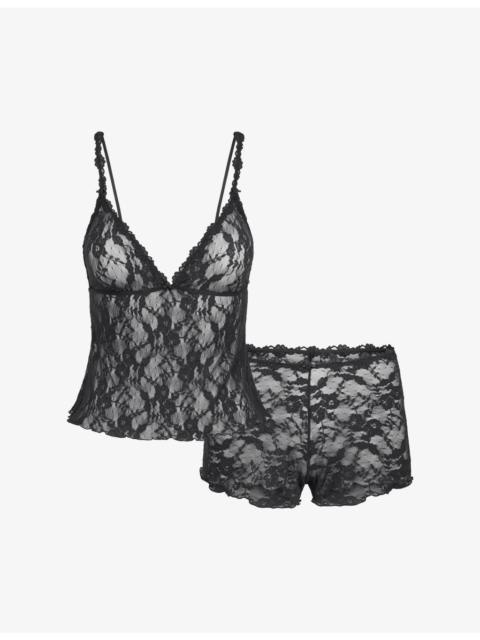 Triangle Stretch-Lace Cami and Short Set