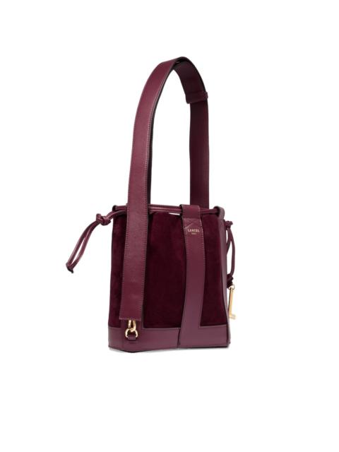 Elles leather-trimmed suede bucket bag