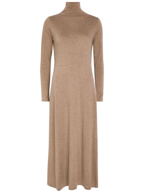 Vince Funnel-neck Jersey Midi Dress
