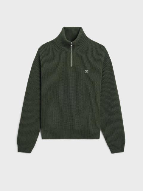 trucker sweater IN ribbed wool