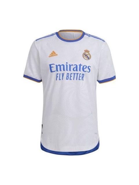 adidas real Madrid 21-22 Season Player Edition Home Alphabet Logo Stripe Sports Short Sleeve Soccer/
