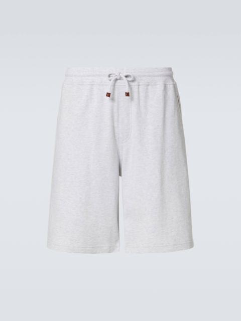 Cotton-blend jersey shorts