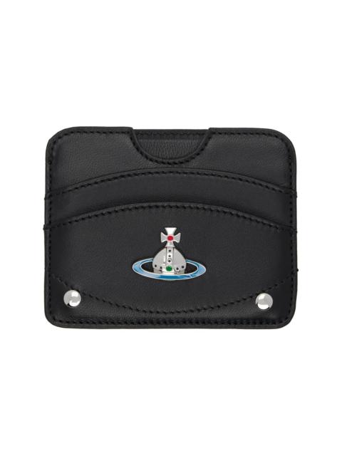 Black Half Moon Flat Card Holder
