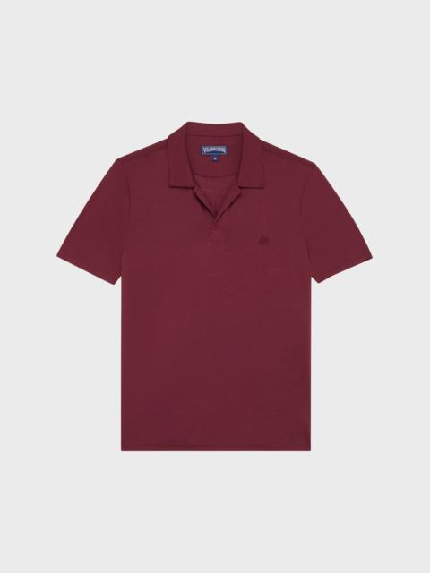 MEN TENCEL POLO SHIRT SOLID