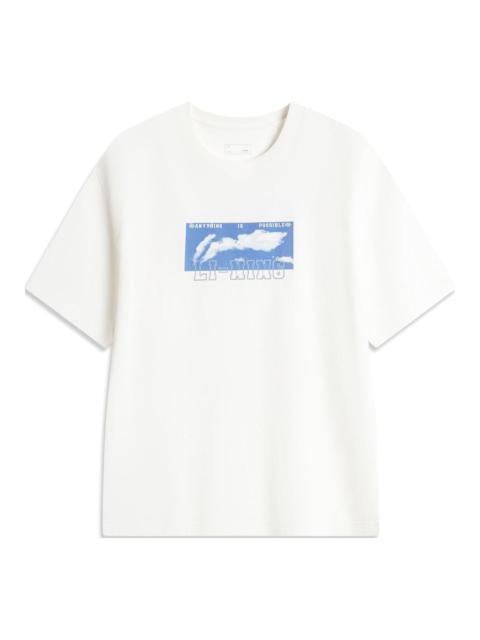 Li-Ning Anything Is Possible Graphic T-shirt 'White' AHSU555-1