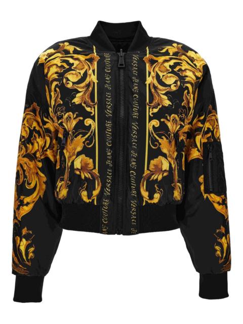 baroque-print bomber jacket