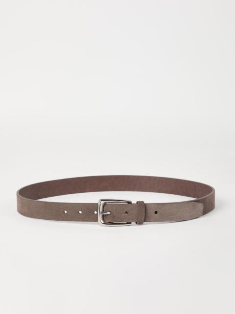 Braided reversed leather belt