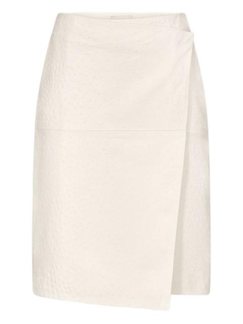 Gora asymmetric wrap midi skirt