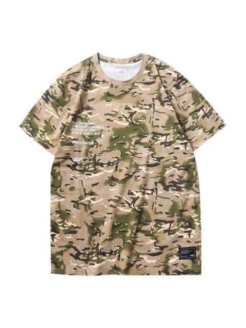 Men's Vans Alphabet Camouflage Short Sleeve Camouflage T-Shirt VN0A4MLXW09