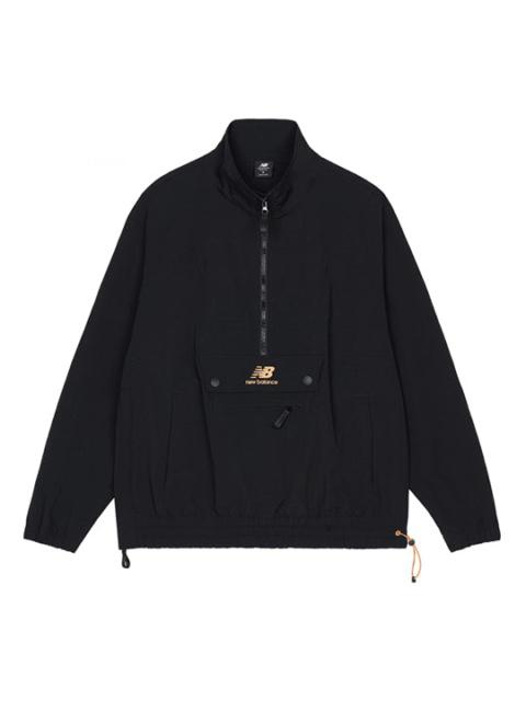 New Balance Men's New Balance Logo Printing Half Zipper Sports Jacket Black AMJ13359-BK