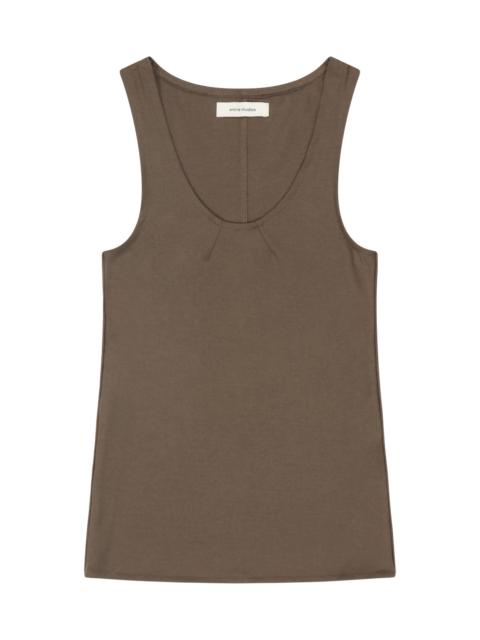 STRETCH WOOL TANK COFFEE