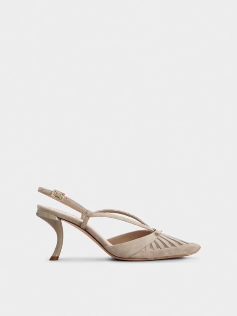 Virgule D'Orsay Pumps in suede