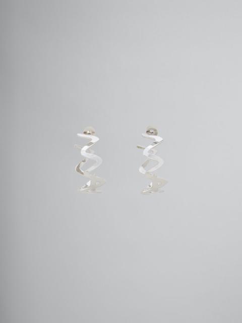 PALLADIUM METAL MARNI SYMBOL EARRINGS