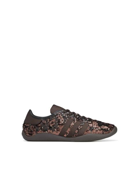 WB KARINTHA SEQUIN SNEAKERS - DARK BROWN / CREAM BROWN