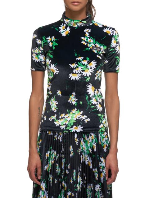 Velour Daisy Top