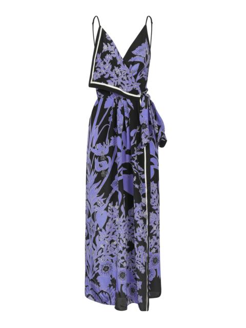 Silk Nouvel Arome Maxi Dress print