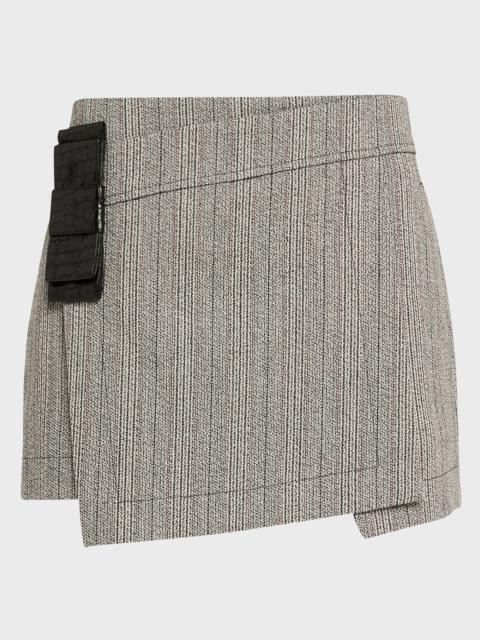 Jaspé Wool Overlay Mini Skirt