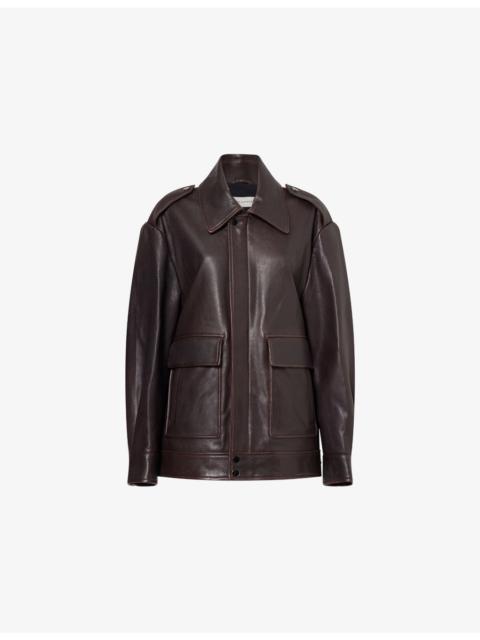 Drey Oversized Leather Jacket