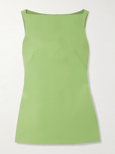 Rifer wool-crepe mini dress Light green