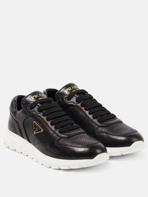 Logo leather sneakers