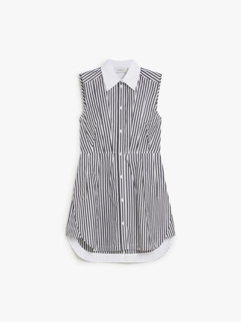 Short striped poplin dress