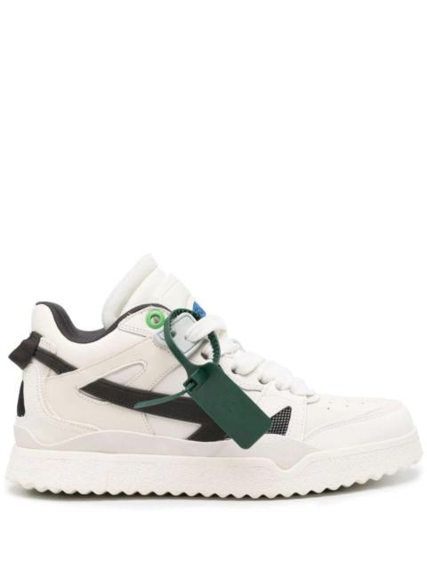 OFF-WHITE MEN Mid Top Sponge Sneakers White Black