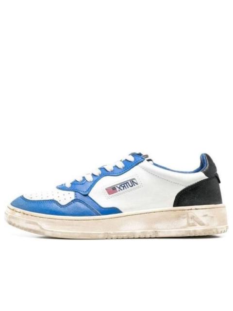 (WMNS) Autry Medalist Super Vintage Leather Low Sneakers 'White Black Blue' AVLW-SV10