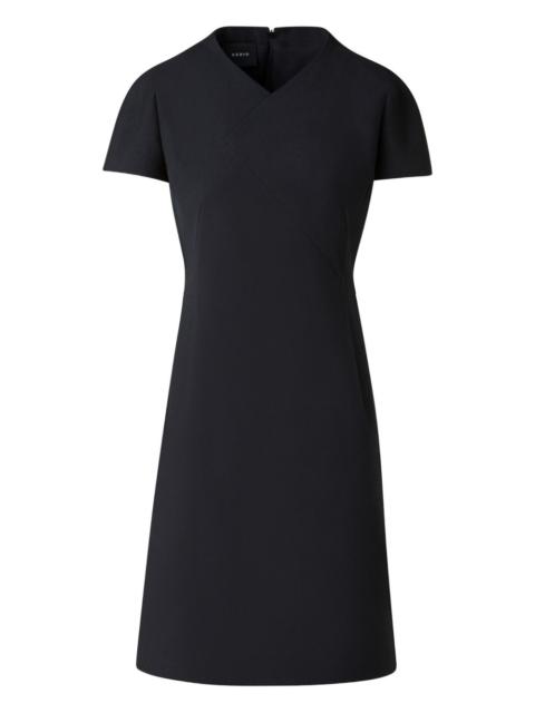 V-neck short-sleeve mini dress