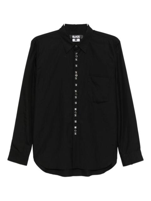 studded button-up shirt