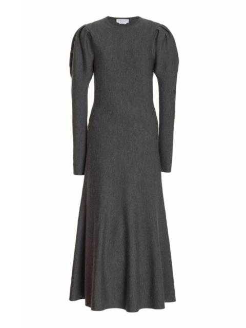 Hannah Knit Dress in Charcoal Melange Merino Wool Cashmere